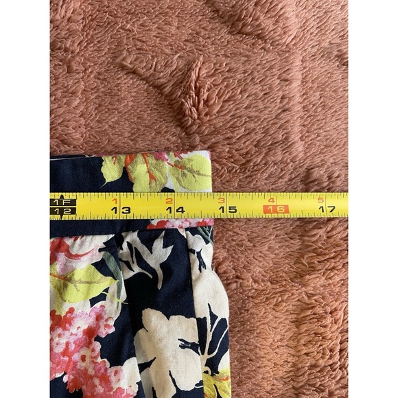 ZARA Women's Floral Wide-Leg Pants Black Multicolor Cotton Woven Hook Button Y2K - Picture 6 of 7